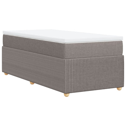Boxspring met matras stof taupe 90x200 cm