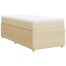 Boxspring met matras stof crèmekleurig 90x200 cm