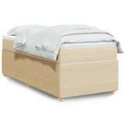 Boxspring met matras 90x200 cm crèmekleurig
