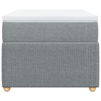 Boxspring met matras stof lichtgrijs 100x200 cm