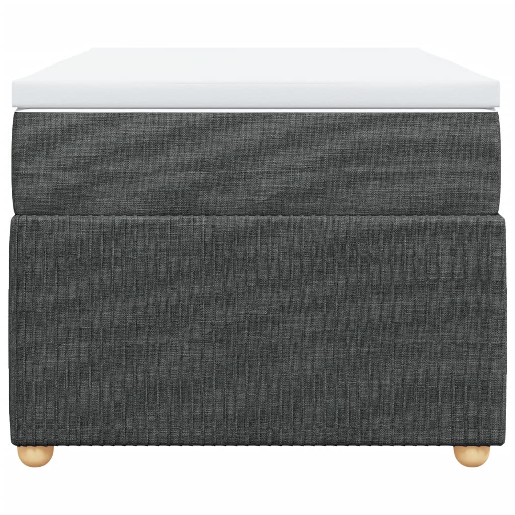 Boxspring met matras stof donkergrijs 100x200 cm