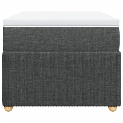 Boxspring met matras stof donkergrijs 100x200 cm