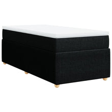 Boxspring met matras stof zwart 100x200 cm