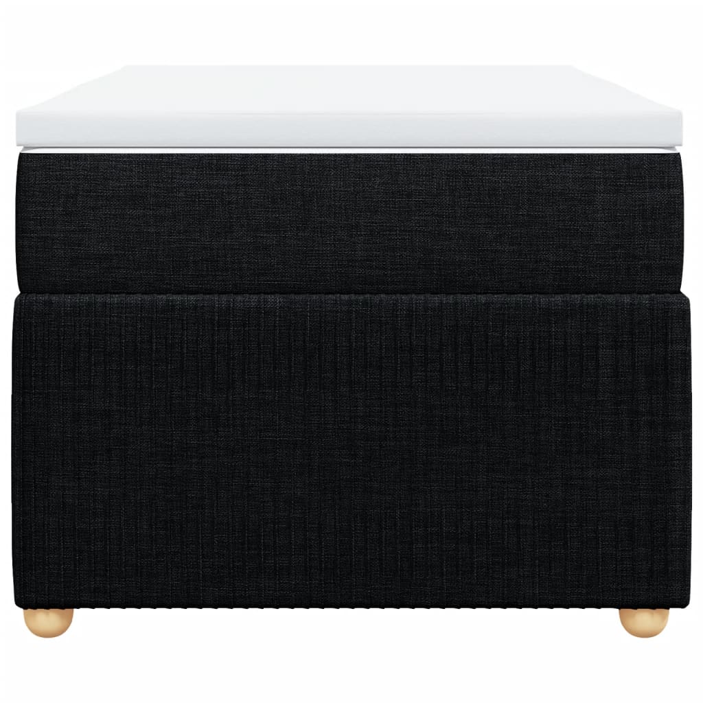 Boxspring met matras stof zwart 100x200 cm