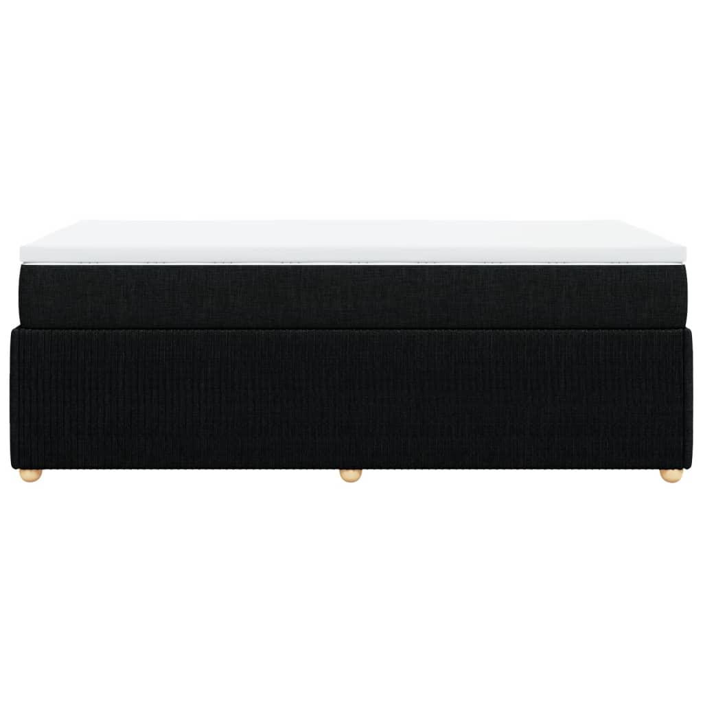Boxspring met matras stof zwart 100x200 cm