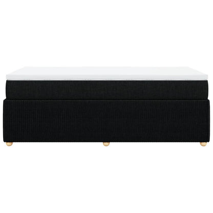 Boxspring met matras stof zwart 100x200 cm