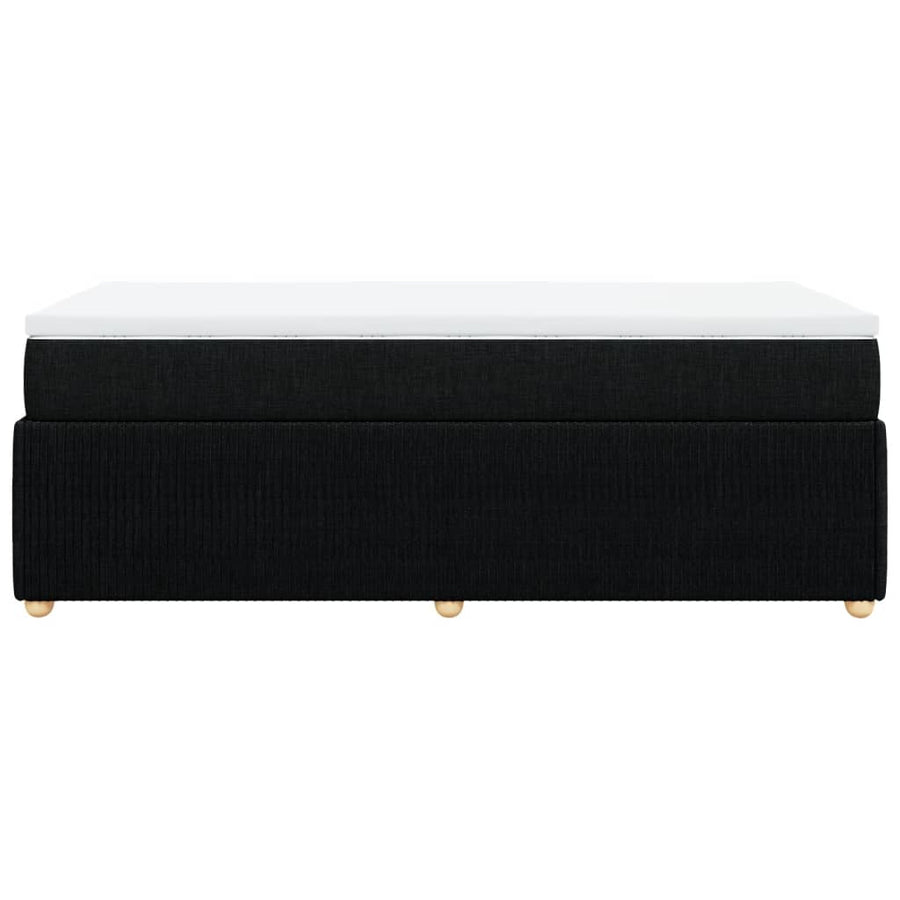 Boxspring met matras stof zwart 100x200 cm