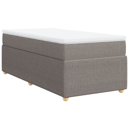 Boxspring met matras stof taupe 100x200 cm