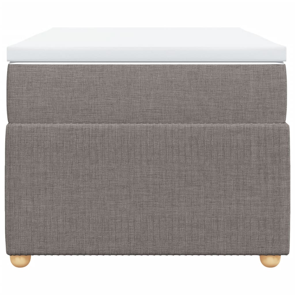 Boxspring met matras stof taupe 100x200 cm