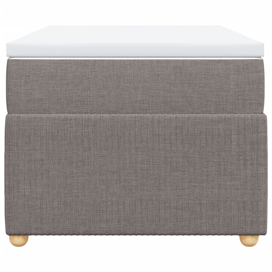 Boxspring met matras stof taupe 100x200 cm