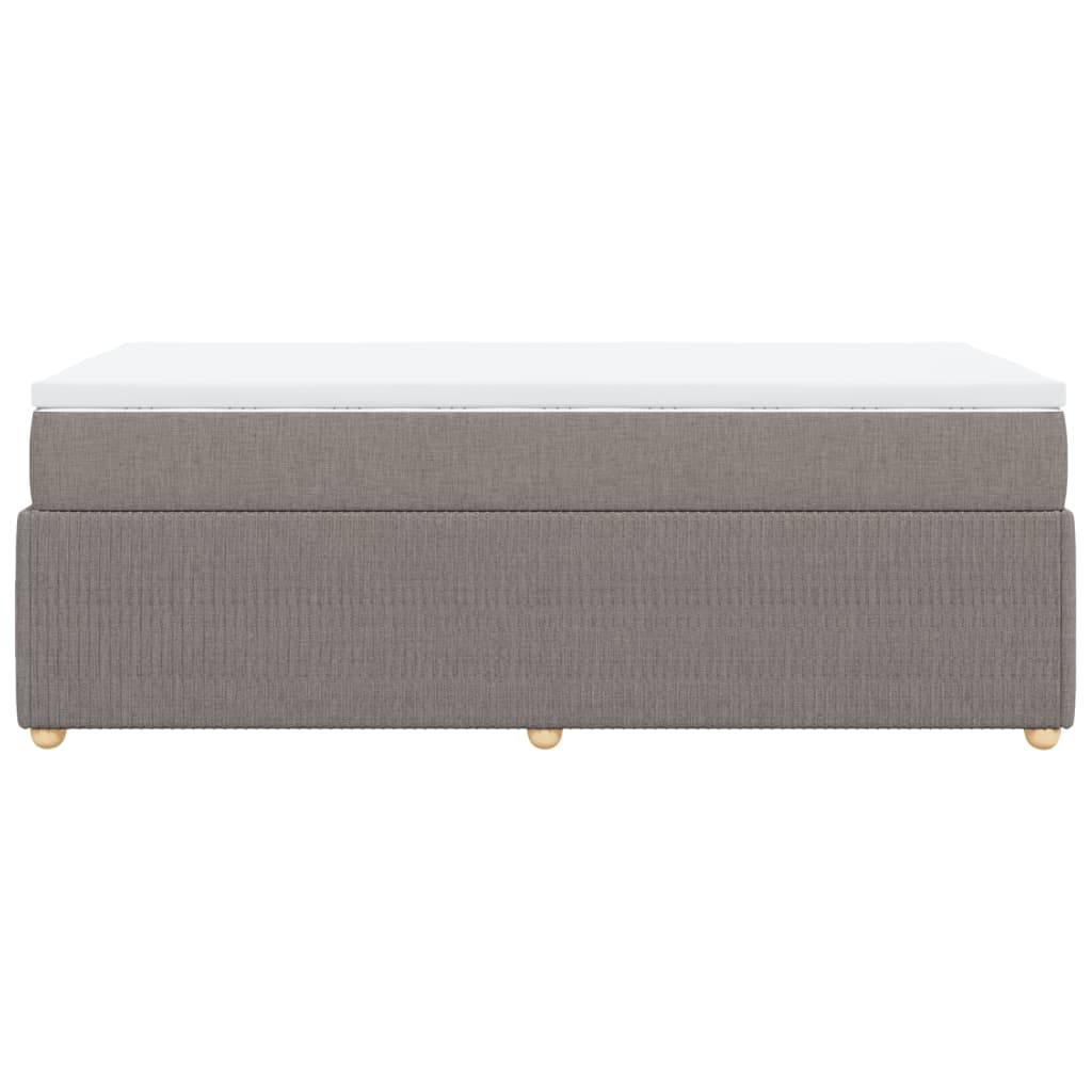 Boxspring met matras stof taupe 100x200 cm