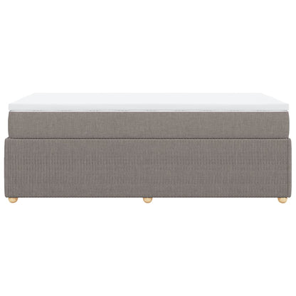 Boxspring met matras stof taupe 100x200 cm