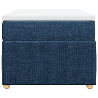 Boxspring met matras stof blauw 100x200 cm