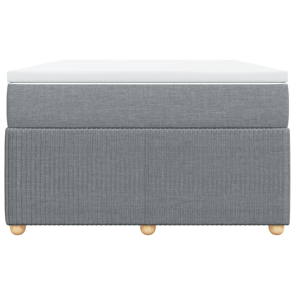 Boxspring met matras stof lichtgrijs 120x190 cm