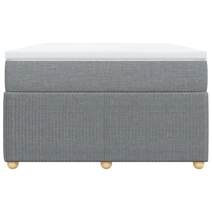Boxspring met matras stof lichtgrijs 120x190 cm