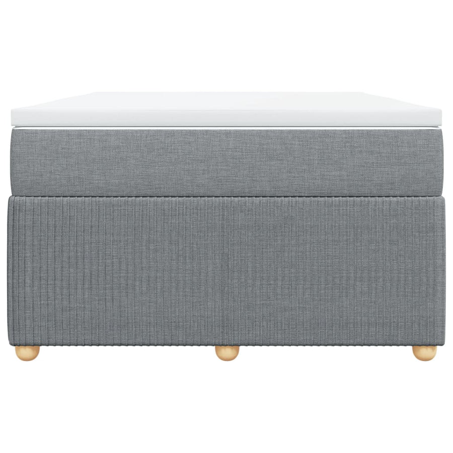 Boxspring met matras stof lichtgrijs 120x190 cm