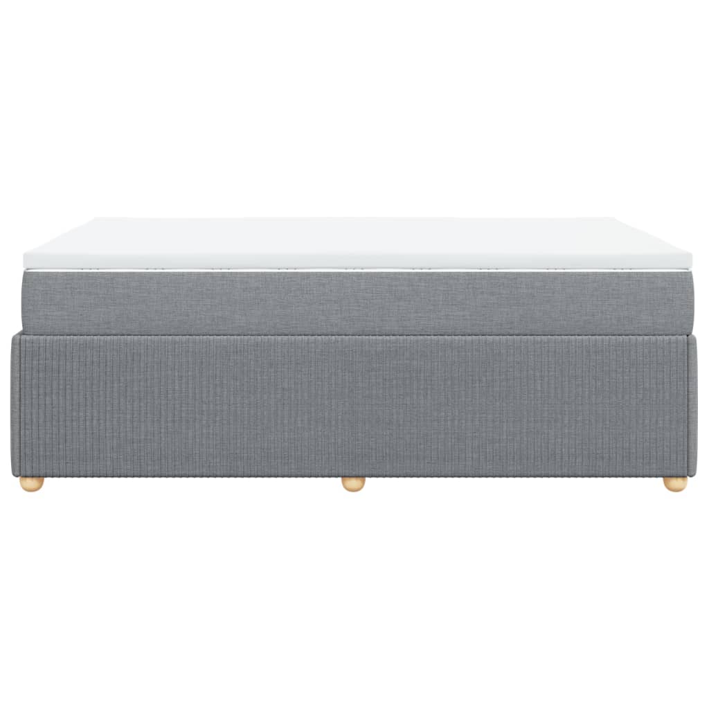 Boxspring met matras stof lichtgrijs 120x190 cm