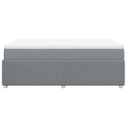 Boxspring met matras stof lichtgrijs 120x190 cm