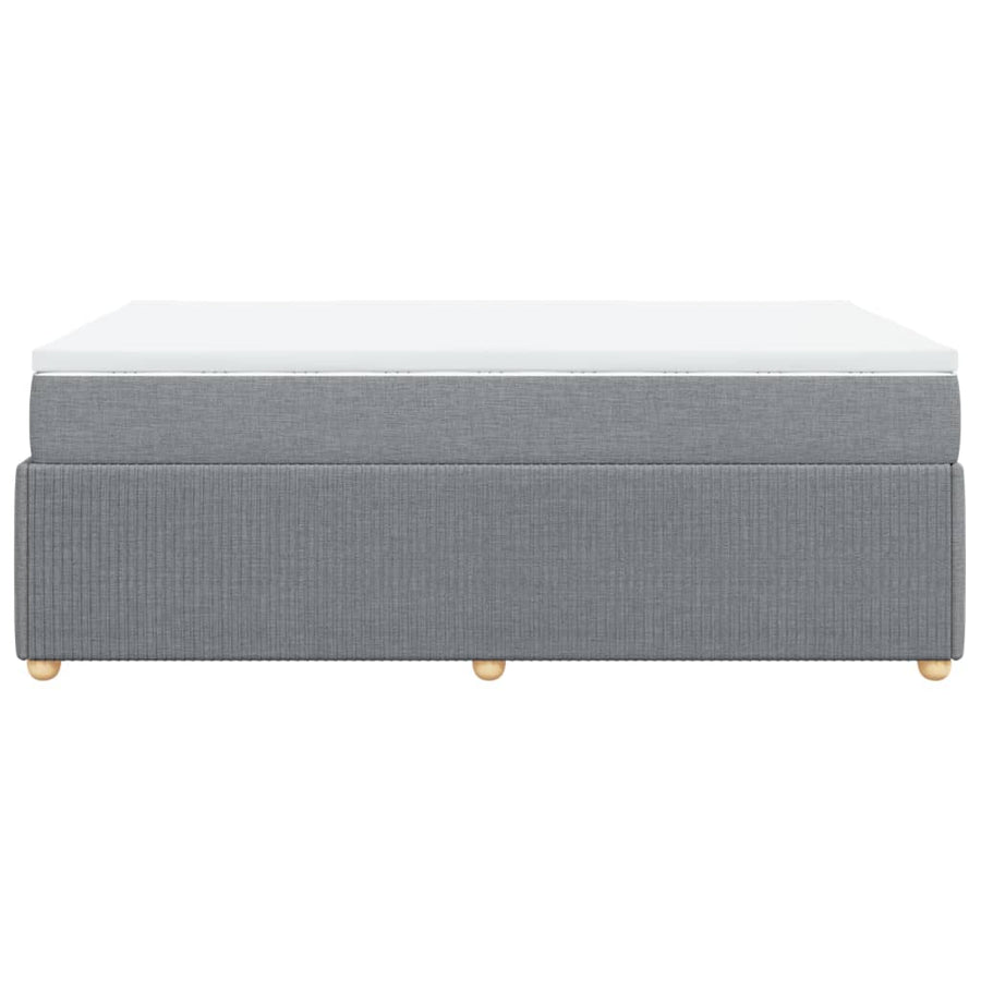 Boxspring met matras stof lichtgrijs 120x190 cm