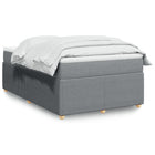 Box spring with light grey fabric mattress 120x190 cm