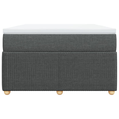 Boxspring met matras stof donkergrijs 120x190 cm