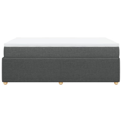 Boxspring met matras stof donkergrijs 120x190 cm