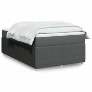 Boxspring met matras 120x190 cm donkergrijs stof