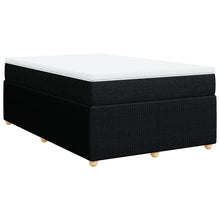 Boxspring met matras stof zwart 120x190 cm