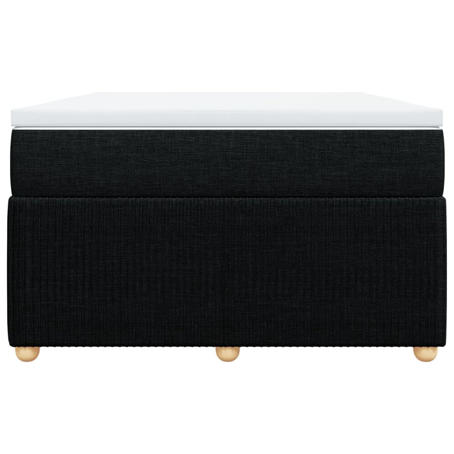 Boxspring met matras stof zwart 120x190 cm