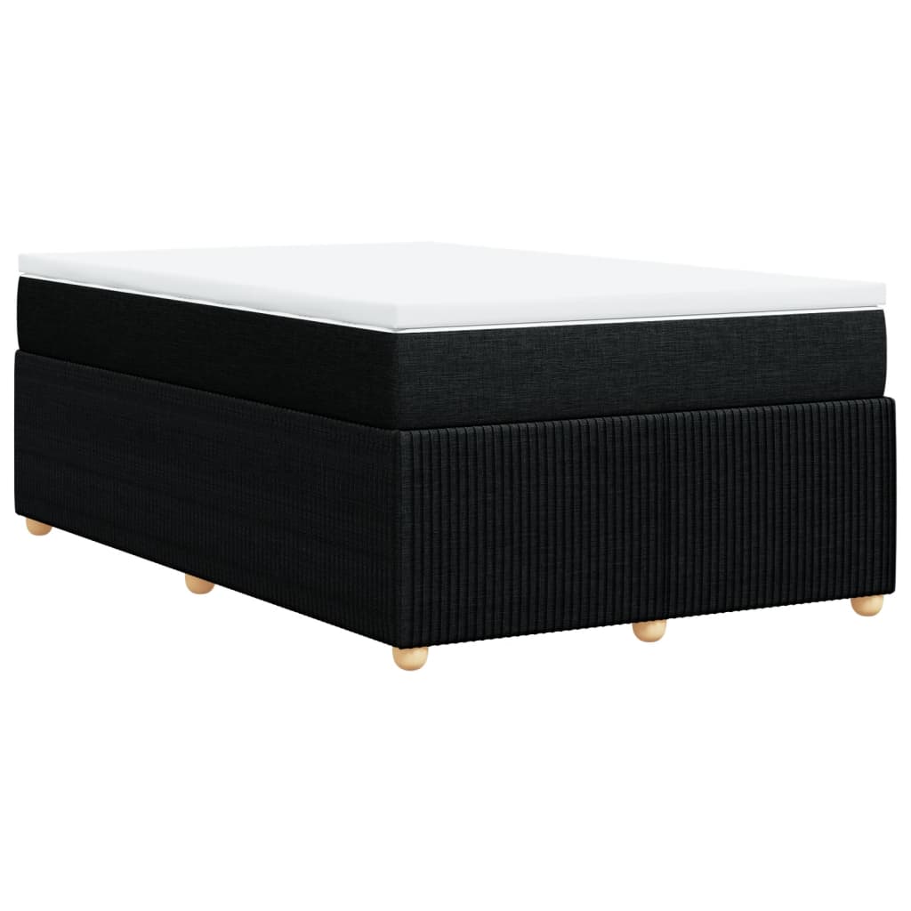 Boxspring met matras stof zwart 120x190 cm