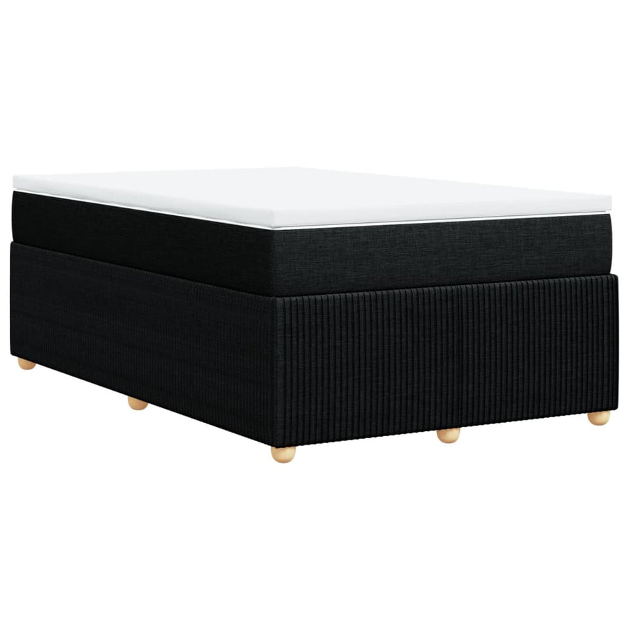 Boxspring met matras stof zwart 120x190 cm
