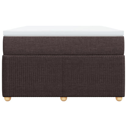 Boxspring met matras stof donkerbruin 120x190 cm