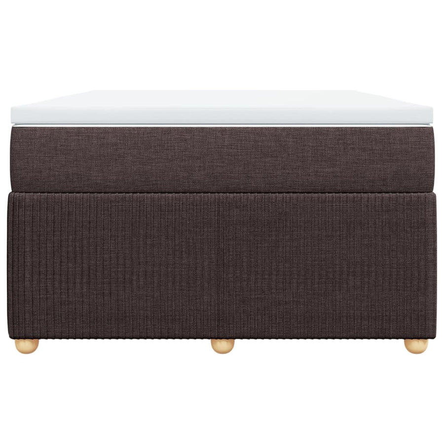 Boxspring met matras stof donkerbruin 120x190 cm