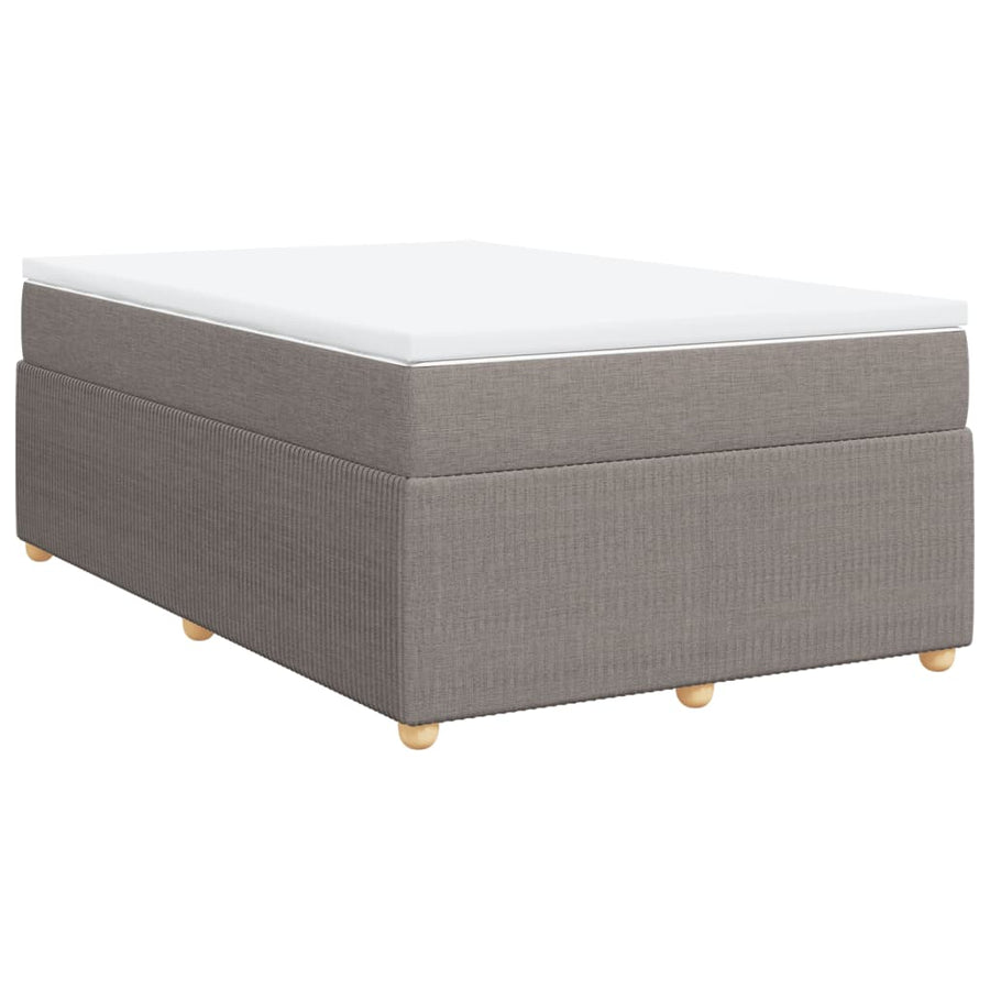 Boxspring met matras stof taupe 120x190 cm