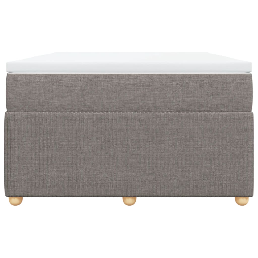 Boxspring met matras stof taupe 120x190 cm