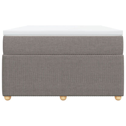 Boxspring met matras stof taupe 120x190 cm