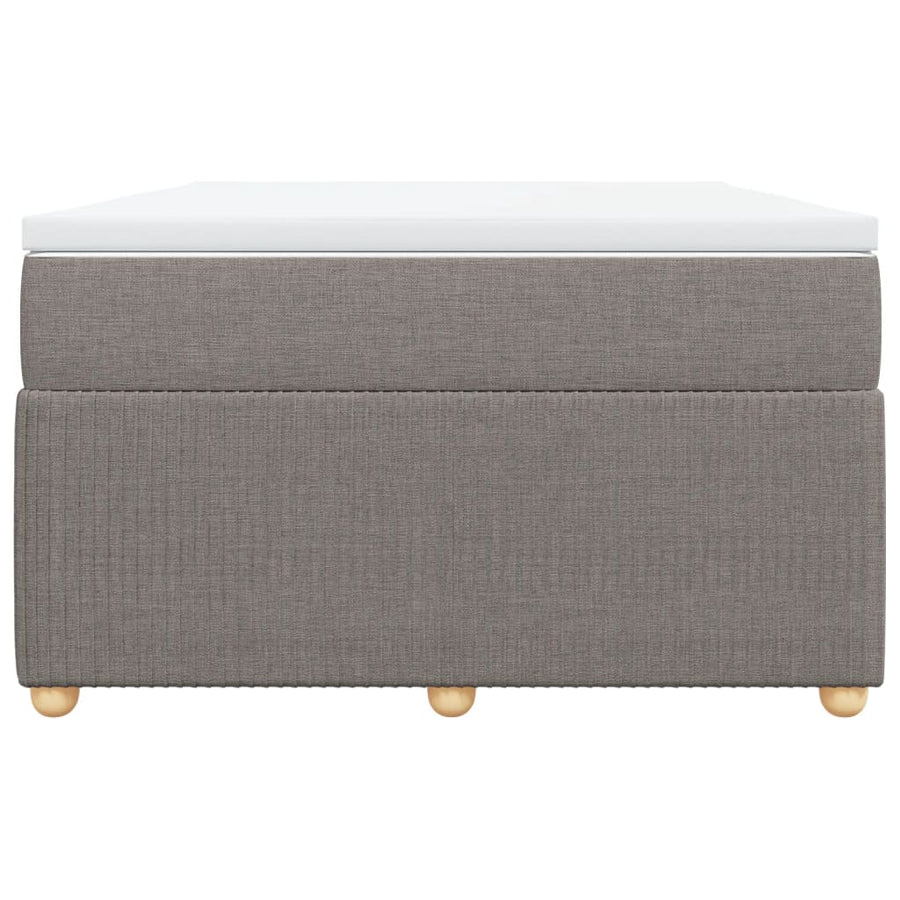 Boxspring met matras stof taupe 120x190 cm