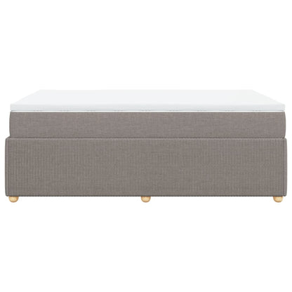 Boxspring met matras stof taupe 120x190 cm