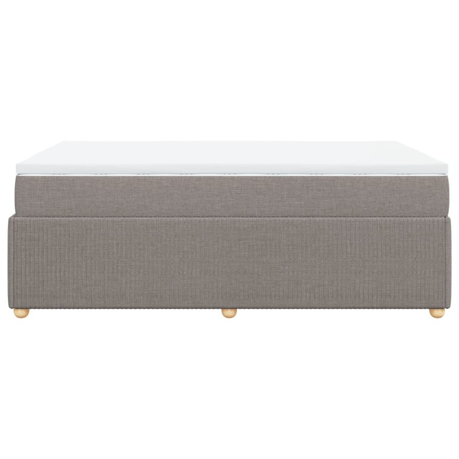 Boxspring met matras stof taupe 120x190 cm