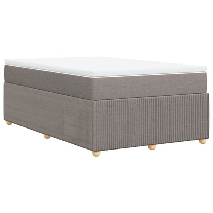 Boxspring met matras stof taupe 120x190 cm