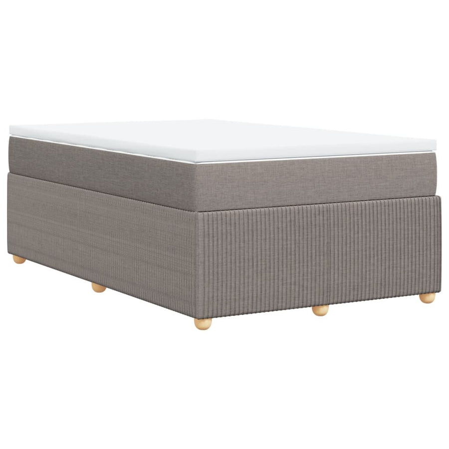 Boxspring met matras stof taupe 120x190 cm