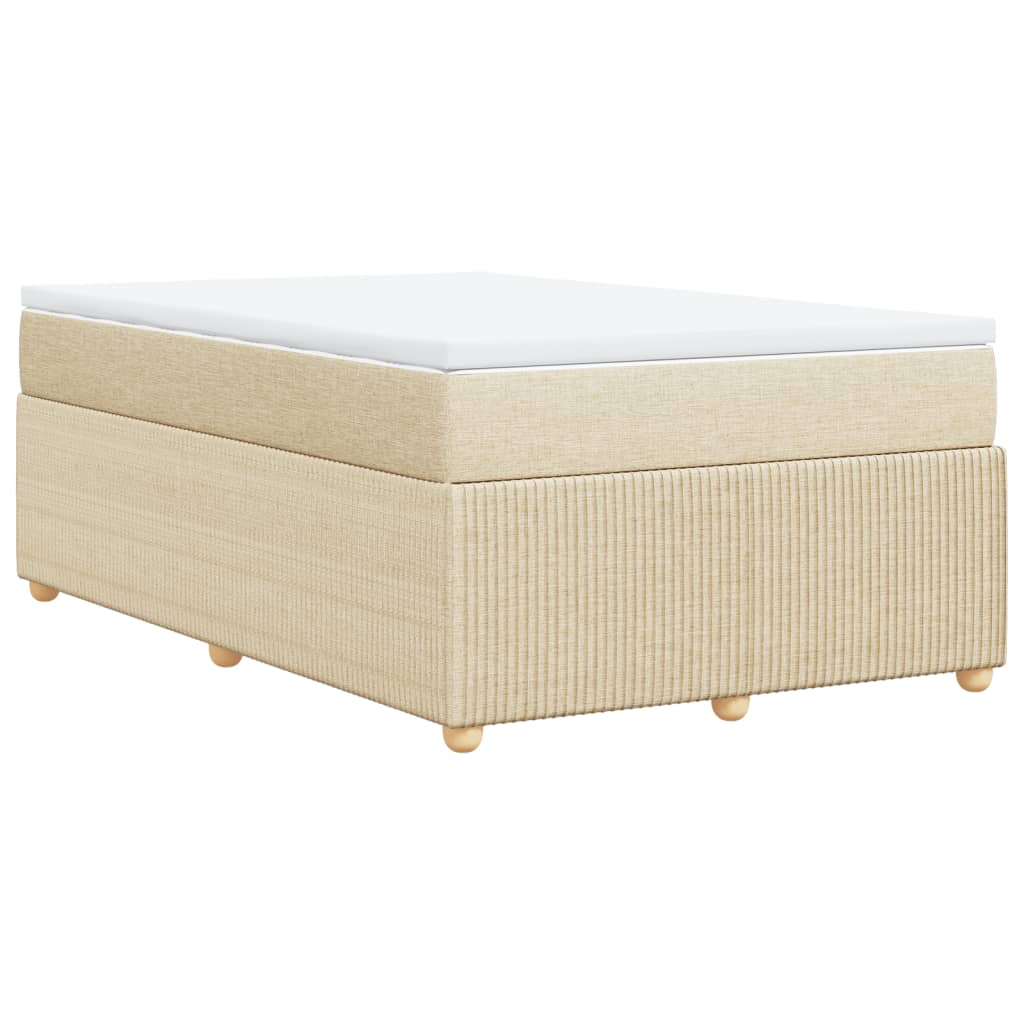 Boxspring met matras stof crèmekleurig 120x190 cm