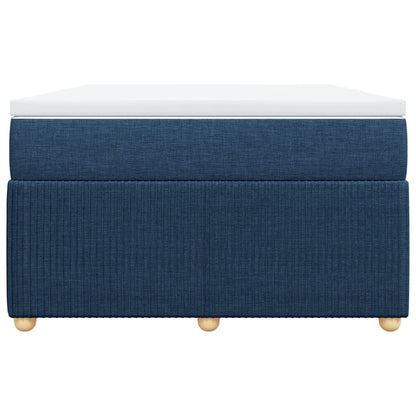 Boxspring met matras stof blauw 120x190 cm