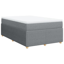 Boxspring met matras stof lichtgrijs 120x200 cm