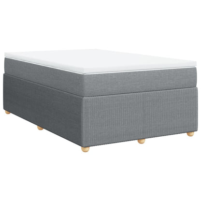 Boxspring met matras stof lichtgrijs 120x200 cm