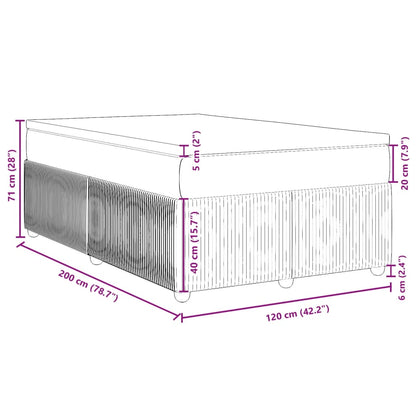 Boxspring met matras stof lichtgrijs 120x200 cm