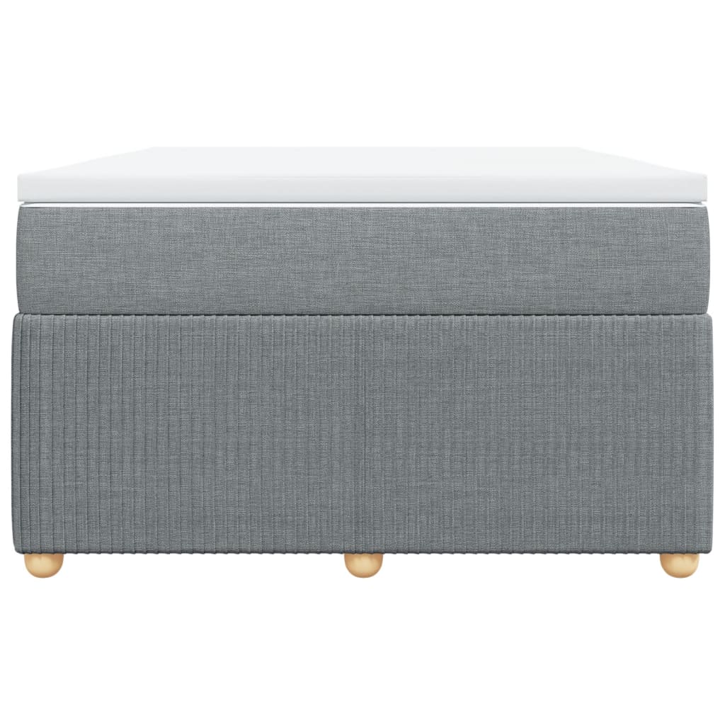 Boxspring met matras stof lichtgrijs 120x200 cm