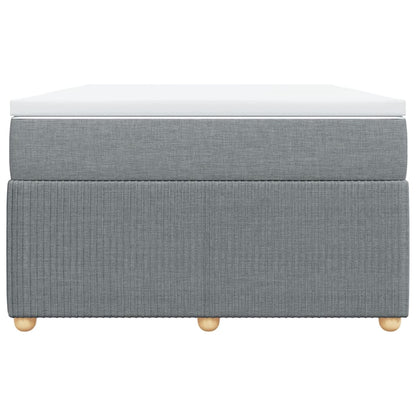 Boxspring met matras stof lichtgrijs 120x200 cm