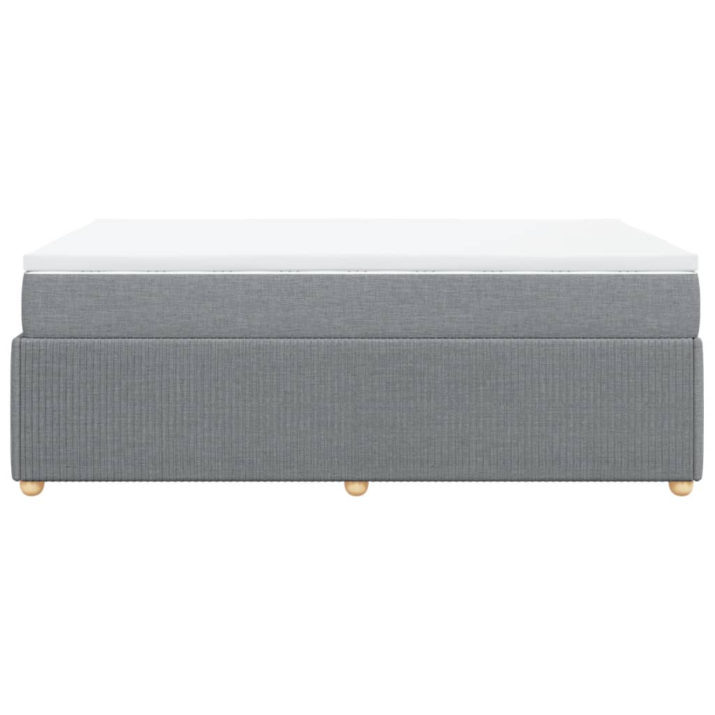 Boxspring met matras stof lichtgrijs 120x200 cm