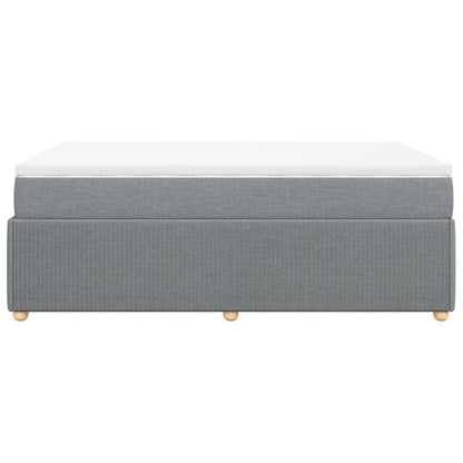 Boxspring met matras stof lichtgrijs 120x200 cm